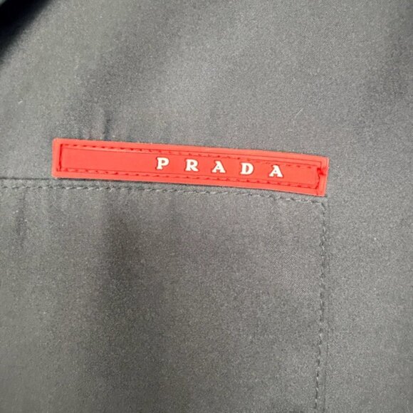 Authentic Vintage Prada Black Jacket with Red Logo – Iconic Staple - Picture 12 of 17